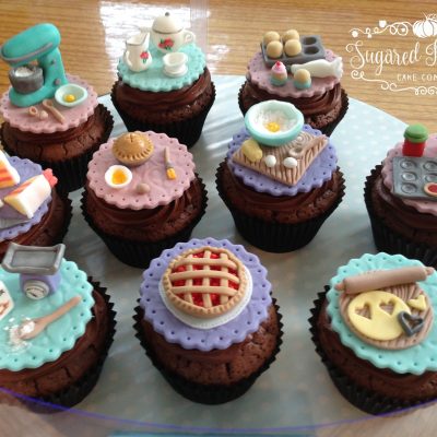 Cupcakes on a baking theme