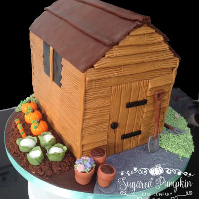 Garden shed cake
